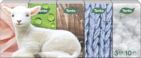 Tento Natural Soft papírzsebkendő, 3 rétegű, 10x10 db/csomag Tento Natural Soft papírzsebkendő, 3 rétegű, 10x10 db/csomag