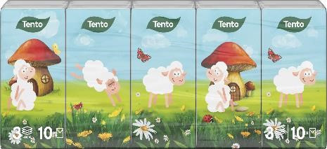 Tento Kids papírzsebkendő 3 réteg, 10x10 db/csomag Tento Kids papírzsebkendő 3 réteg, 10x10 db/csomag
