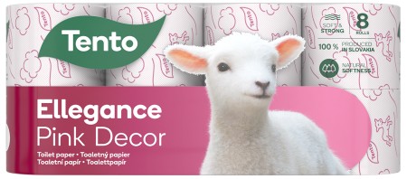 Tento Ellegance Pink Decor 8-as toalettpapír