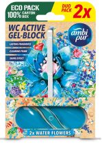 Ambi Pur Aktív Wc Gél Block 2x45g Water Flowers