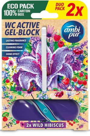 Ambi Pur Aktív Wc Gél Block 2x45g Wild Hibiscus 