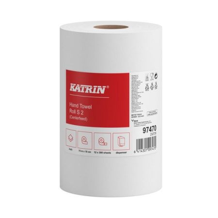 Katrin 97470 Katrin Kéztörlő tekercs S 2 rétegű,szuper fehér (volt 3389)