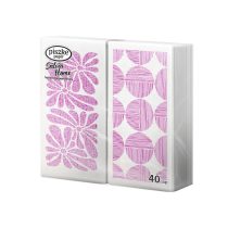   Szilvia Home 2 rétegű, 2x20 szálas textilhatású papírszalvéta (Rózsaszín)