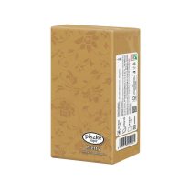   Piszke Pretty 2 rtg 40 szálas textilhatású papírszalvéta (Mustár Virágmintás)